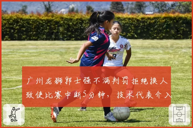 广州龙狮郭士强不满判罚拒绝换人致使比赛中断5分钟,技术代表介入调解